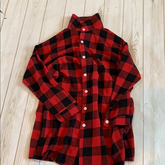 Girls Red Flannel Shirt - Picture 1 of 2